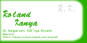 roland kanya business card